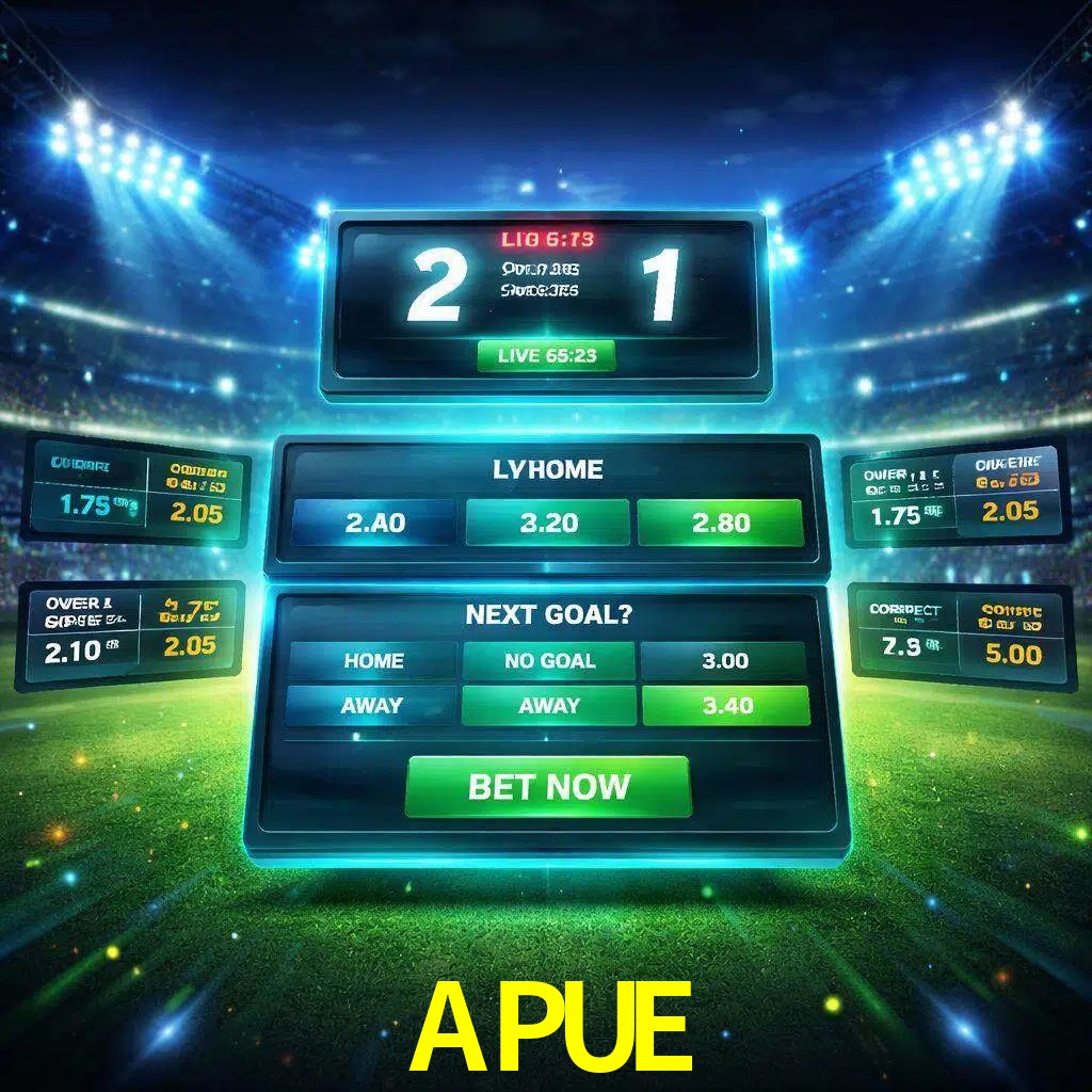 Vista de apuestas en vivo APUE durante un partido en curso